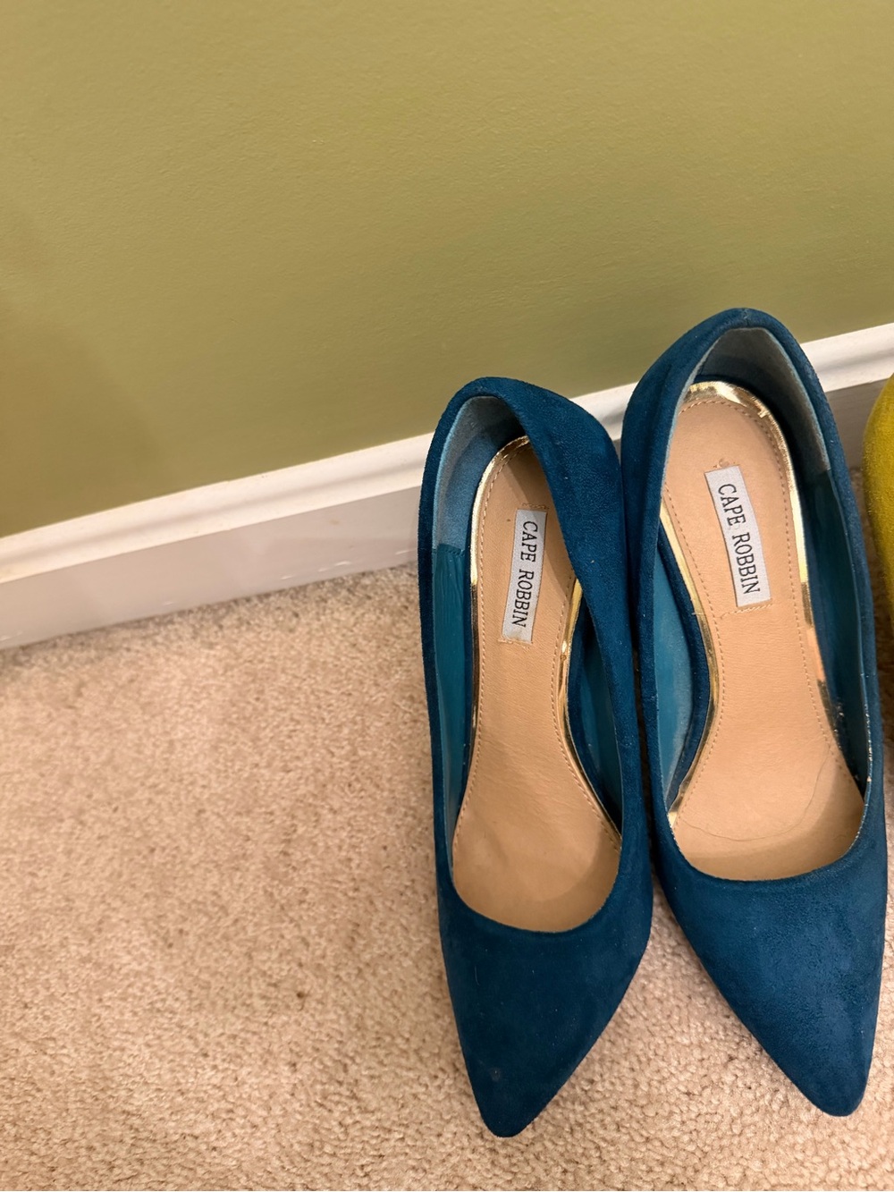 Cape Robbin Teal Suede Pointed Pumps